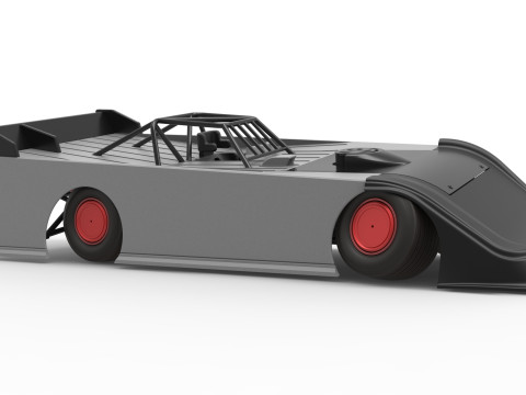 Super Dirt Late model while turning Version 2 Scale 1 to 25 3Dプリントモデル