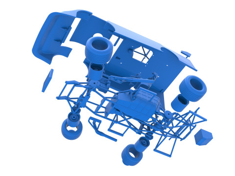 Super Dirt Late model while turning Version 2 Scale 1 to 25 3Dプリントモデル