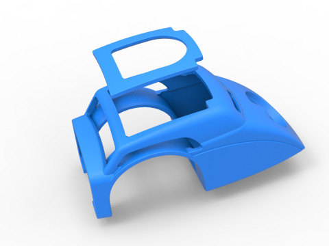 Shell of Vintage front engine dragster Version 2 Scale 1 to 25 3D-printmodel