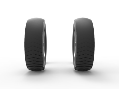 Wheel set of Small block Pulling tractor Scale 1 to 25 Modelo de Impressão 3D