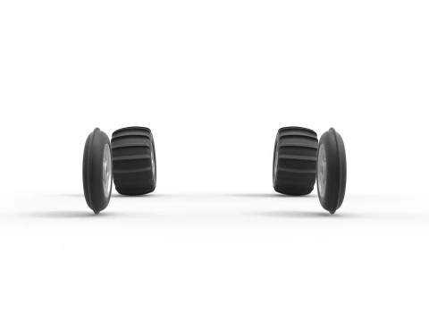Wheel set of Vintage Sand Rail buggy Scale 1 to 25 3D Print Model