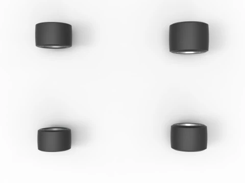 Wheel set of Asphalt Supermodified stock car Scale 1 to 25 3D Print Model