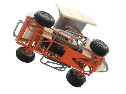 Winged Sprint car for Ice Scale 1 to 25 Modèles 3D en vedette