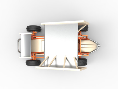 Winged Sprint car for Ice Scale 1 to 25 Modèles 3D en vedette