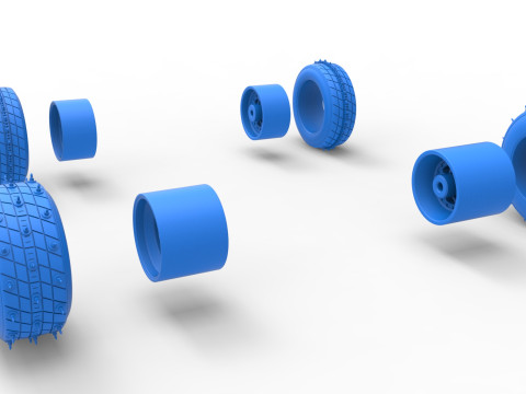 Wheel set of Ice Sprint car Scale 1 to 25 Modelo de impresión 3D