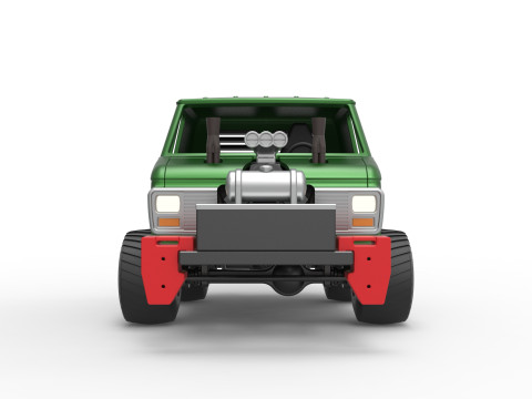 Fun short Pulling van 4wd Scale 1 to 25 Modelo de impresión 3D