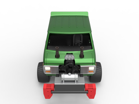 Fun short Pulling van 4wd Scale 1 to 25 Modelo de impresión 3D