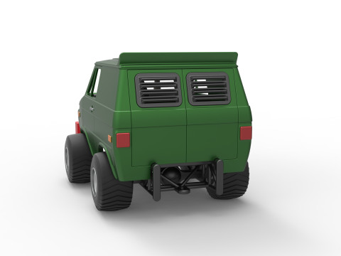 Fun short Pulling van 4wd Scale 1 to 25 Modelo de impresión 3D