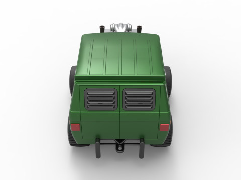 Fun short Pulling van 4wd Scale 1 to 25 Modelo de impresión 3D
