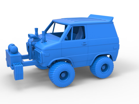 Fun short Pulling van 4wd Scale 1 to 25 Modelo de impresión 3D