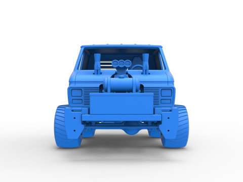 Fun short Pulling van 4wd Scale 1 to 25 Modelo de impresión 3D