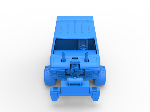 Fun short Pulling van 4wd Scale 1 to 25 Modelo de impresión 3D