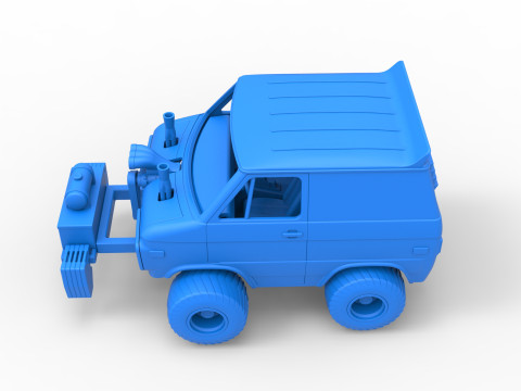 Fun short Pulling van 4wd Scale 1 to 25 Modelo de impresión 3D