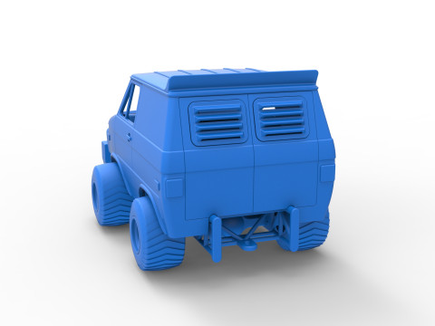 Fun short Pulling van 4wd Scale 1 to 25 Modelo de impresión 3D