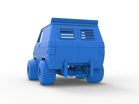 Fun short Pulling van 4wd Scale 1 to 25 Modelo de impresión 3D