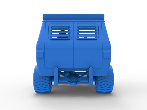Fun short Pulling van 4wd Scale 1 to 25 Modelo de impresión 3D