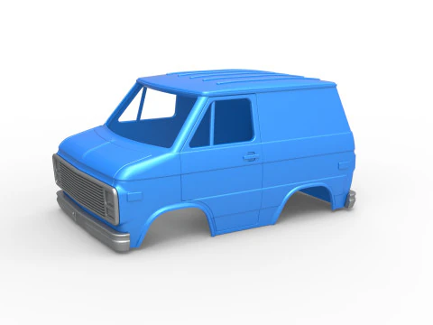Shell of Fun furgoneta Vintage corta Escala 1 a 25 Modelo de impresión 3D