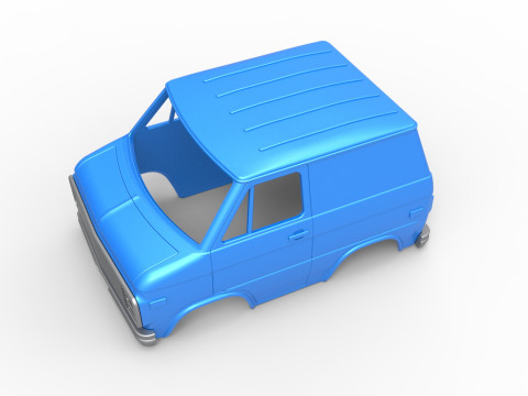 Shell of Fun short Vintage Van Scale 1 to 25 3Dプリントモデル