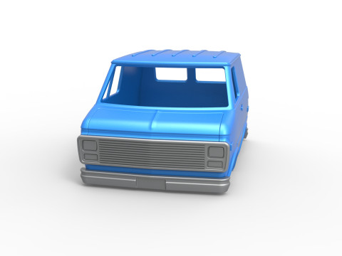 Shell of Fun short Vintage Van Scale 1 to 25 3Dプリントモデル