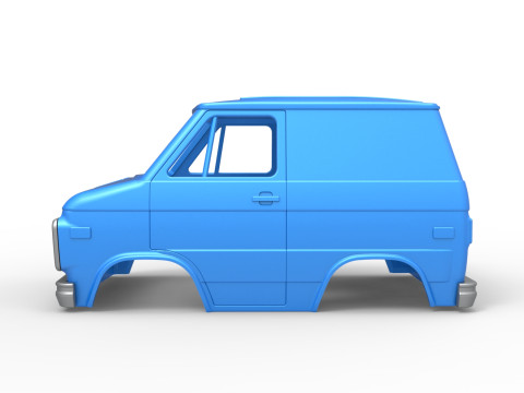 Shell of Fun short Vintage Van Scale 1 to 25 3Dプリントモデル