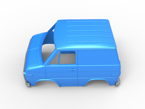 Shell of Fun short Vintage Van Scale 1 to 25 3Dプリントモデル