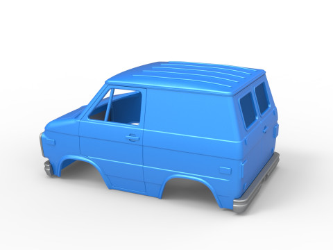 Shell of Fun short Vintage Van Scale 1 to 25 3Dプリントモデル