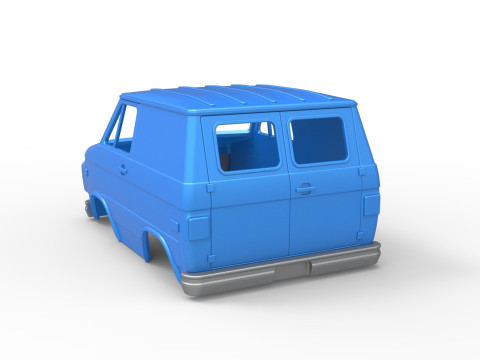 Shell of Fun short Vintage Van Scale 1 to 25 3Dプリントモデル