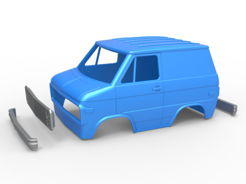 Shell of Fun short Vintage Van Scale 1 to 25 3Dプリントモデル