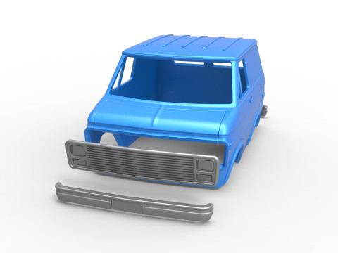 Shell of Fun short Vintage Van Scale 1 to 25 3Dプリントモデル