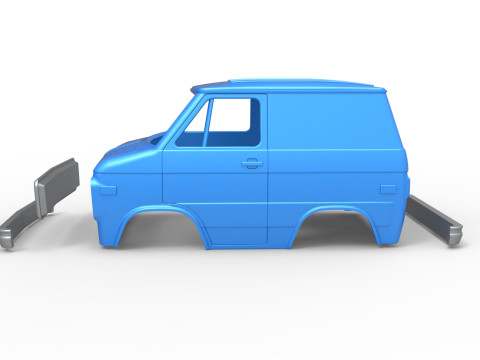Shell of Fun short Vintage Van Scale 1 to 25 3Dプリントモデル