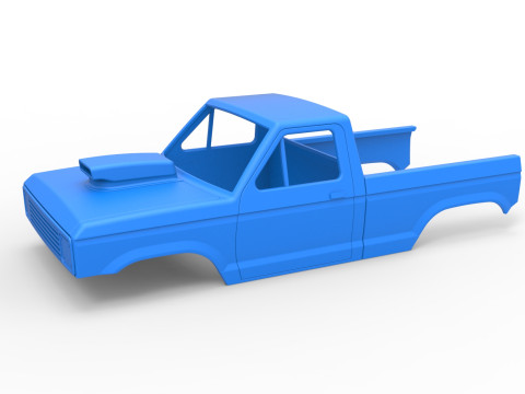 Shell of Mud dragster 4wd Version 2 Scale 1 to 25 3D 프린트 모델