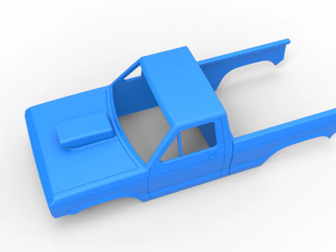 Shell of Mud dragster 4wd Version 2 Scale 1 to 25 3D Print Model