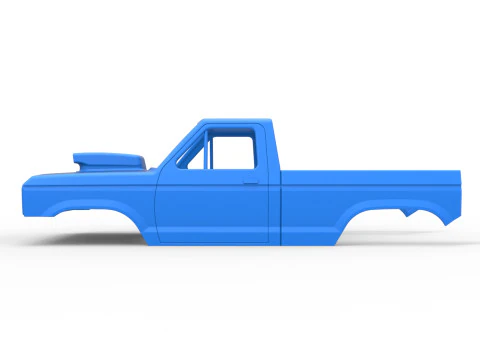 Shell of Mud dragster 4wd Version 2 Scale 1 to 25 3D Print Model