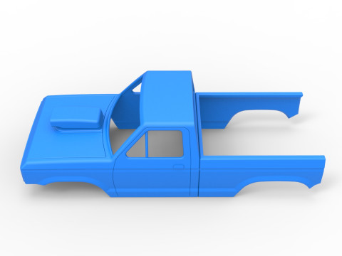 Shell of Mud dragster 4wd Version 2 Scale 1 to 25 3D-printmodel