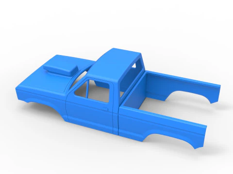 Shell of Mud dragster 4wd Version 2 Scale 1 to 25 3D Print Model