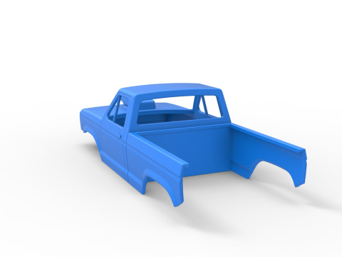 Shell of Mud dragster 4wd Version 2 Scale 1 to 25 3D-printmodel