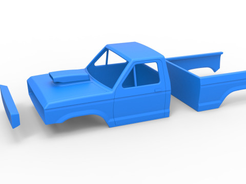Shell of Mud dragster 4wd Version 2 Scale 1 to 25 3D-printmodel