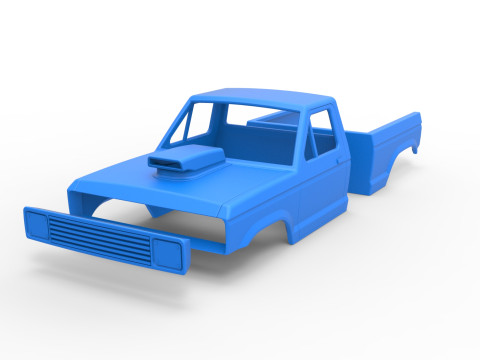 Shell of Mud dragster 4wd Version 2 Scale 1 to 25 3D-printmodel