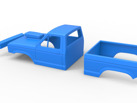 Shell of Mud dragster 4wd Version 2 Scale 1 to 25 3D-printmodel