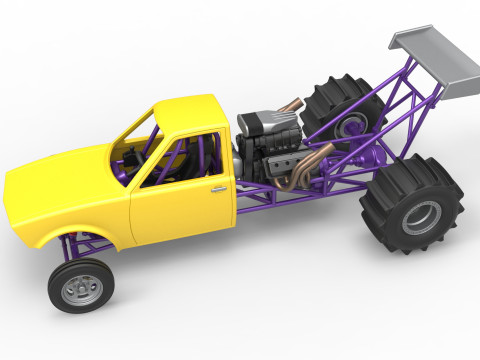 Dirt Dragster Version 2 Scale 1 to 25 Modelo de impresión 3D