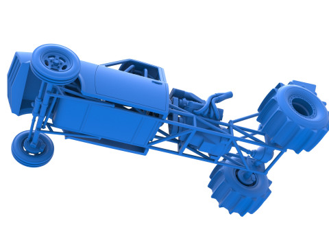 Dirt Dragster Version 2 Scale 1 to 25 Modelo de impresión 3D