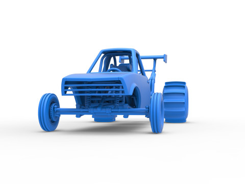 Dirt Dragster Version 2 Scale 1 to 25 Modelo de impresión 3D