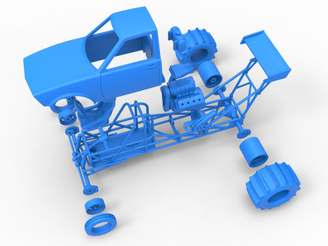 Dirt Dragster Version 2 Scale 1 to 25 Modelo de impresión 3D