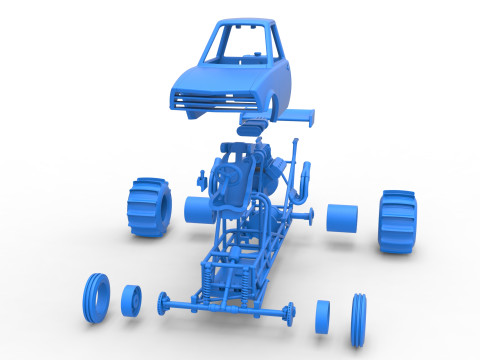 Dirt Dragster Version 2 Scale 1 to 25 Modelo de impresión 3D