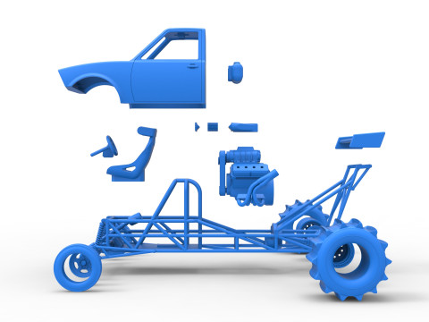 Dirt Dragster Version 2 Scale 1 to 25 Modelo de impresión 3D
