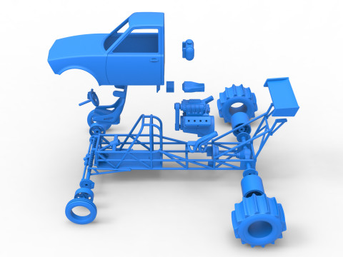 Dirt Dragster Version 2 Scale 1 to 25 Modelo de impresión 3D