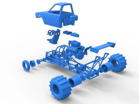 Dirt Dragster Version 2 Scale 1 to 25 Modelo de impresión 3D