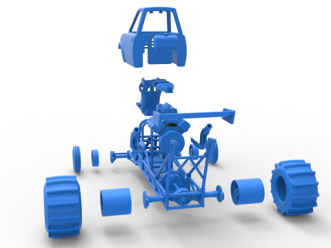 Dirt Dragster Version 2 Scale 1 to 25 Modelo de impresión 3D