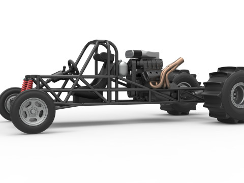 Dirt Dragster Base Scale 1 to 25 3D Принт Модель
