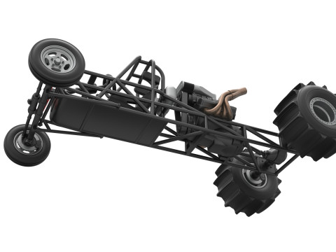Dirt Dragster Base Scale 1 to 25 3D Принт Модель